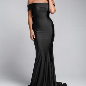 NEW Black Prom Party Evening Off Shoulder Evening Party Wedding Dress GOWN AC373